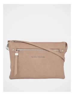 Natural Multi Gusset Crossbody Bag