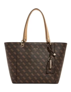 Guess Kamryn Black Tote Bag Brown
