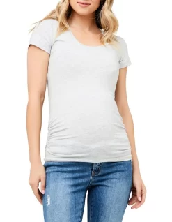 Organic Tube Tee In Silver Marle