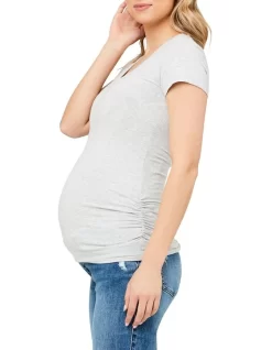 Organic Tube Tee In Silver Marle -Women Summer Clothing Store 563178160 563079880 3 1 720x928