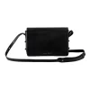 Succumb Black Flap Over Crossbody Bag SA7641