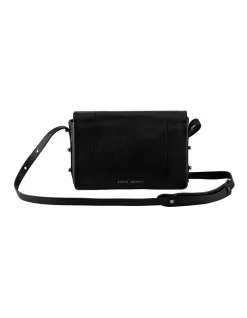 Succumb Black Flap Over Crossbody Bag SA7641