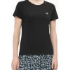 Calvin Klein Jeans Ck Embroidery Slim Tee Black -Women Summer Clothing Store 787707550 1 720x928
