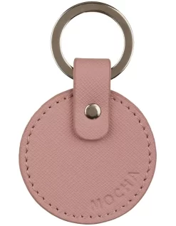 Jane Leather Key Ring Rose