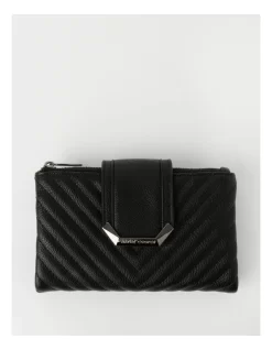 Emma Black Flapover Wallet