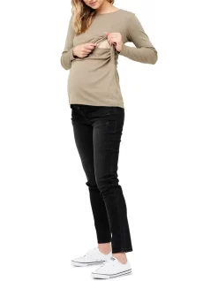 Tessa Rib Nursing Top In Olive -Women Summer Clothing Store 820505710 4 720x928