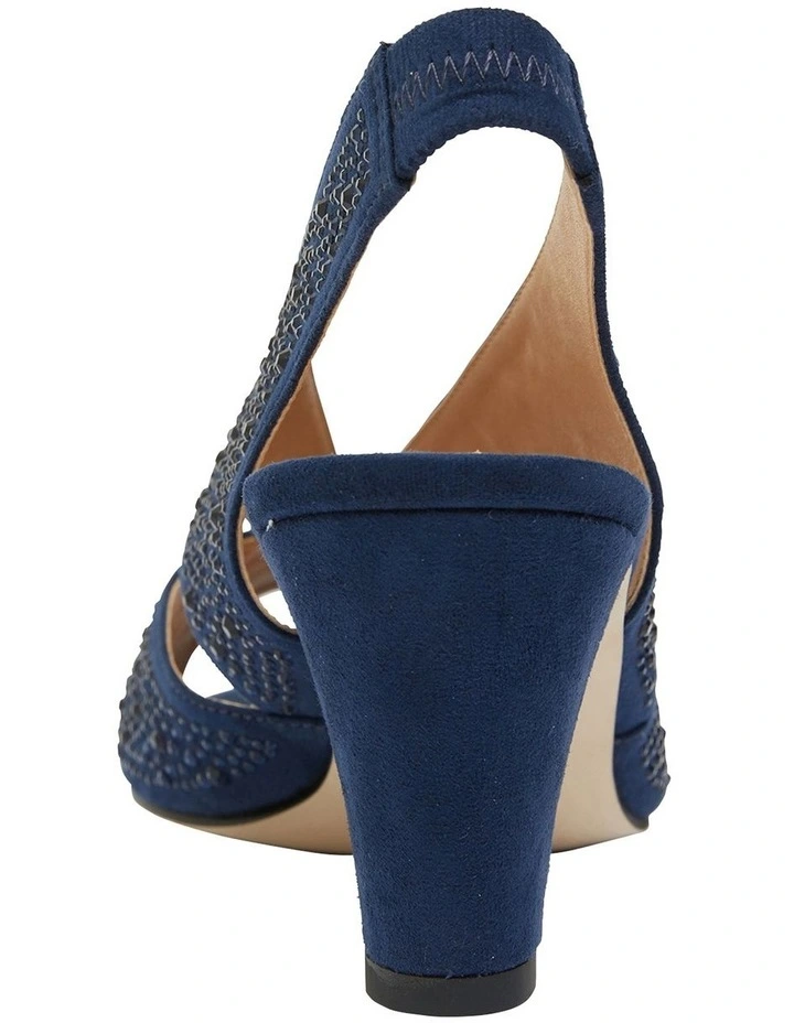 Angie Navy Fabric Sandal 8 Angie Navy Fabric Sandal - Image 6