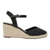 Santos Black Fabric Sandals