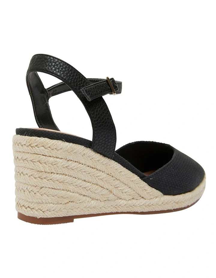 Santos Black Fabric Sandals 6 Santos Black Fabric Sandals - Image 4