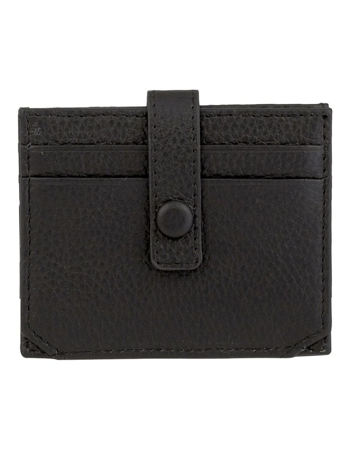 Mocha Leather Foldover Card Holder Black 4 Mocha Leather Foldover Card Holder Black - Image 2