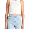 ABRAND JEANS A Heather Singlet White Sand