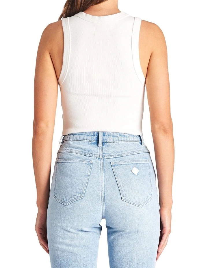 ABRAND JEANS A Heather Singlet White Sand 4 ABRAND JEANS A Heather Singlet White Sand - Image 2