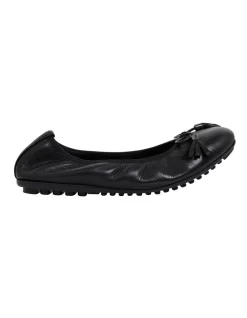 Prima Flat Shoes In Black Leather