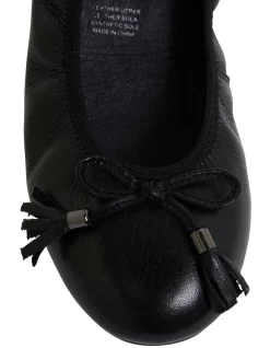 Prima Flat Shoes In Black Leather -Women Summer Clothing Store 843089140 5 720x928