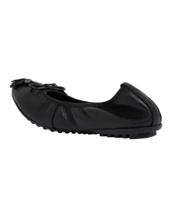 Prima Flat Shoes In Black Leather -Women Summer Clothing Store 843089140 6 720x928