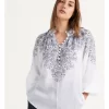 Placement Paisley Print High Neck Button Blouse White 1 Placement Paisley Print High Neck Button Blouse White -Women Summer Clothing Store 855338140 1 720x928