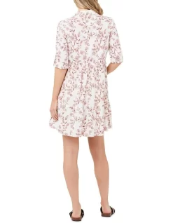 Elisa Button Through Dress In Pink/White -Women Summer Clothing Store 860715190 3 720x928