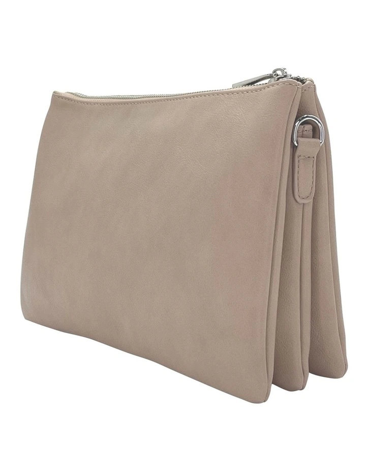 Mocha Triple Jessie Crossbody Bag Taupe/Silver 5 Mocha Triple Jessie Crossbody Bag Taupe/Silver - Image 3