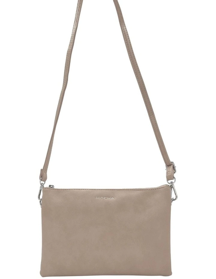 Mocha Triple Jessie Crossbody Bag Taupe/Silver 6 Mocha Triple Jessie Crossbody Bag Taupe/Silver - Image 4