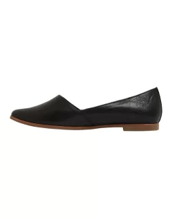Rachael Flat Shoes In Black Leather -Women Summer Clothing Store 865059940 3 720x928