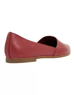 Rachael Flat Shoes In Red Leather -Women Summer Clothing Store 865060120 4 720x928
