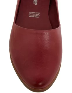 Rachael Flat Shoes In Red Leather -Women Summer Clothing Store 865060120 7 720x928