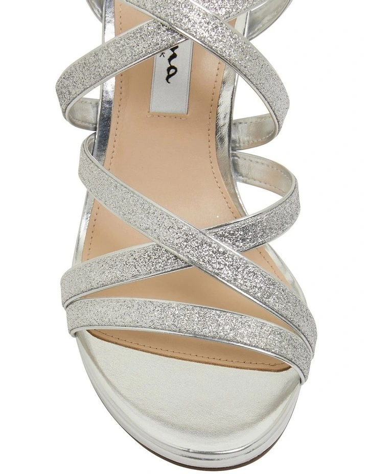 Reatha Silver Glitter Sandals 8 Reatha Silver Glitter Sandals - Image 6