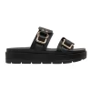 Fiction Black Smooth Sandals