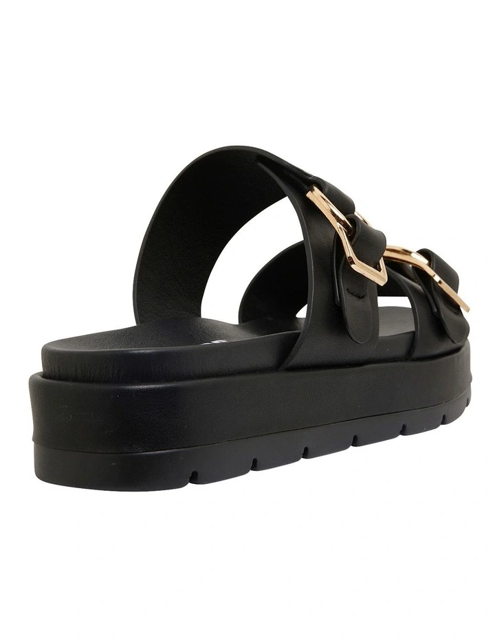 Fiction Black Smooth Sandals 6 Fiction Black Smooth Sandals - Image 4