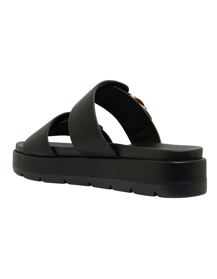 Fiction Black Smooth Sandals 8 Fiction Black Smooth Sandals - Image 6