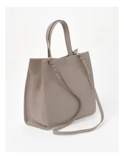Mariah Snap Closure Tote Bag In Mushroom Brown -Women Summer Clothing Store 886568230 3 720x928