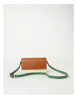 Amsterdam Tan Multi Flapover Crossbody Bag