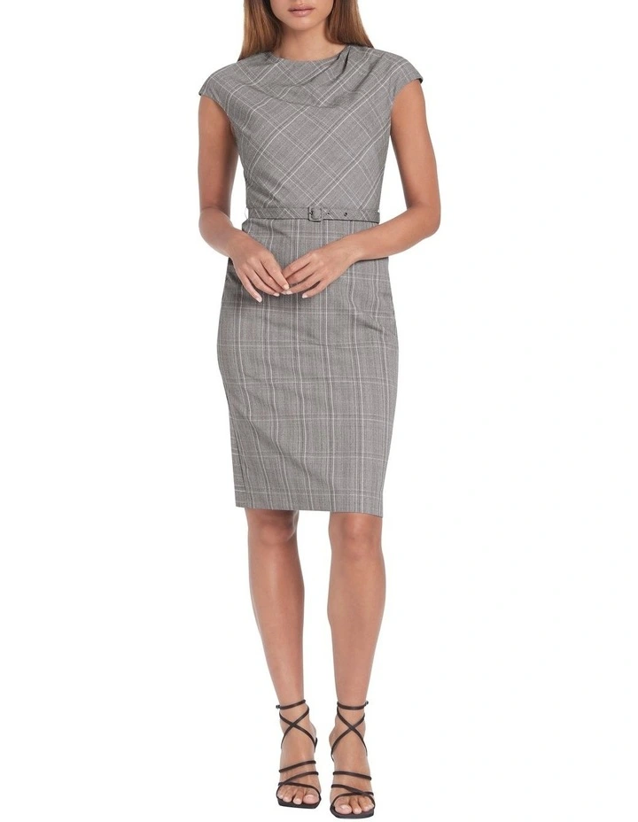 Clemence Plaid Dress Grey 2 Clemence Plaid Dress Grey