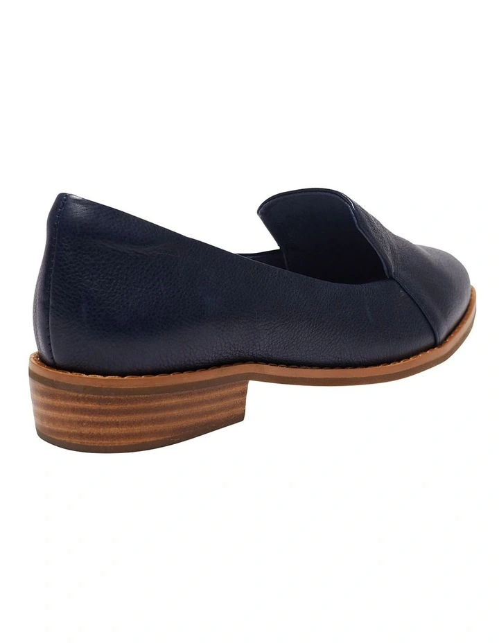 Tara Flat Shoes In Navy Leather 6 Tara Flat Shoes In Navy Leather - Image 4