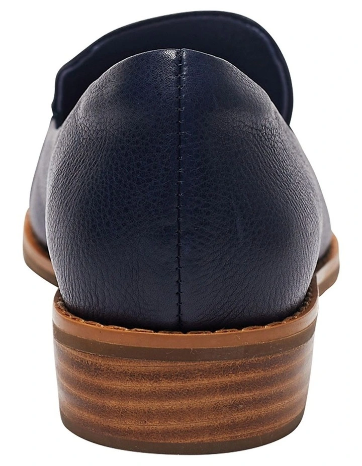 Tara Flat Shoes In Navy Leather 7 Tara Flat Shoes In Navy Leather - Image 5