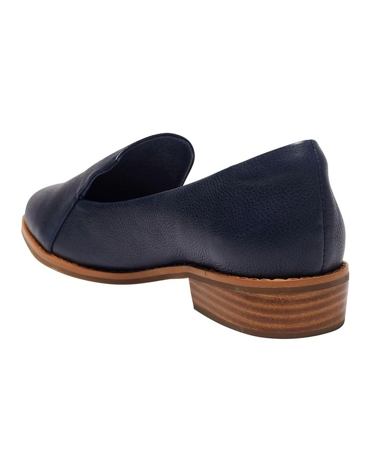 Tara Flat Shoes In Navy Leather 8 Tara Flat Shoes In Navy Leather - Image 6