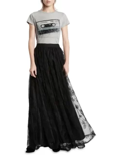 Salomes Dance Maxi Length Skirt Black