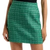 Forever New Eden Boucle Mini Skirt Green