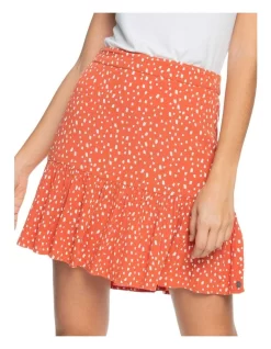 Roxy Creative Moon Mini Skirt Orange