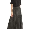Cleo Tiered Midi Skirt Khaki Black Gingham 1 Cleo Tiered Midi Skirt Khaki Black Gingham -Women Summer Clothing Store 901997830 1 720x928
