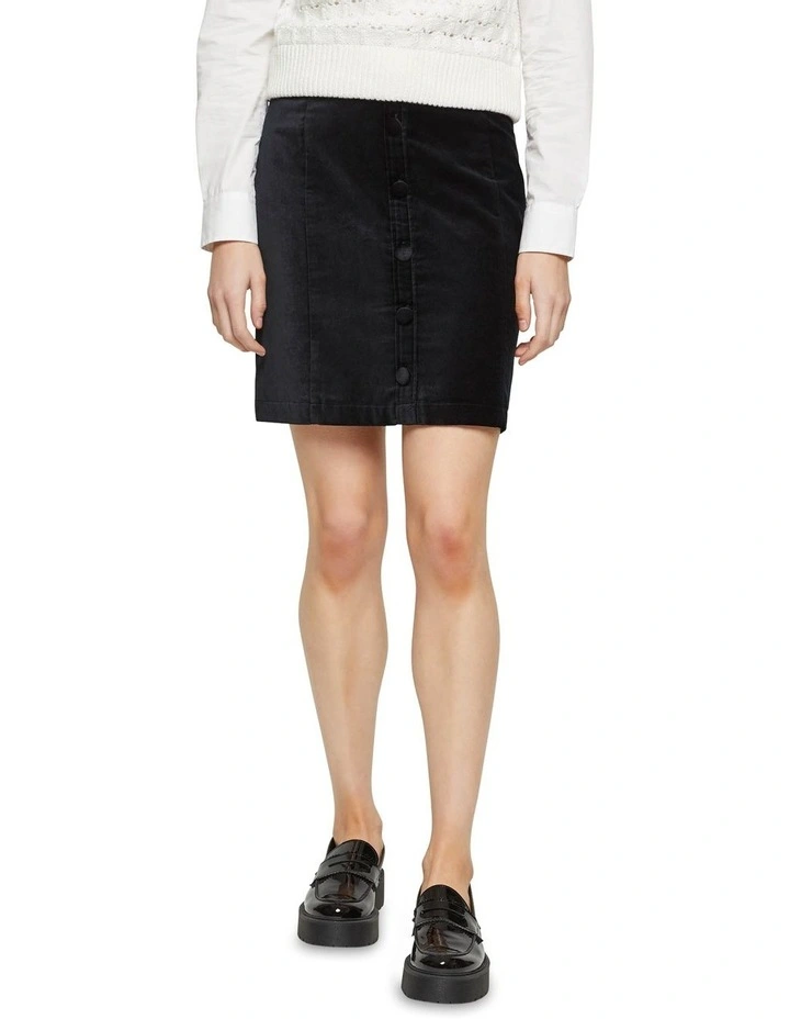 Oxford Anya Velvet Mini Skirt Black 3 Oxford Anya Velvet Mini Skirt Black