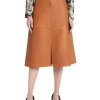 Aura Leather Midi Skirt Toffee -Women Summer Clothing Store 903538900 1 720x928