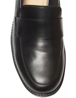 Infinity Flat Shoes In Black Leather -Women Summer Clothing Store 903840580 7 720x928