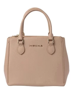 Whitney Leather Tote In Sand