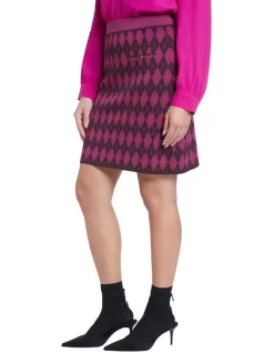 Cecile Knit Skirt Magenta