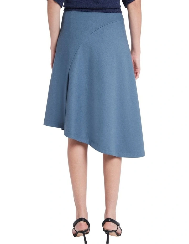 Renae Wool Skirt In Steel Blue 5 Renae Wool Skirt In Steel Blue - Image 3