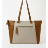 Alana Zip Top Tote Bag In Combo Brown -Women Summer Clothing Store 917439850 1 1 720x928