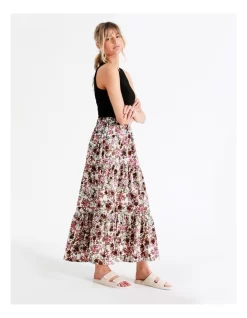 ONLY Elyse Life Midi Skirt In Cactus Flower -Women Summer Clothing Store 917474050 3 720x928