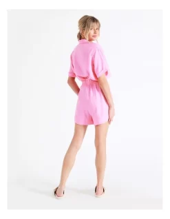 ONLY Caro Linen Blend Shorts In Sachet Pink -Women Summer Clothing Store 917627680 7 720x928