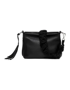 Africa Nero Zip Top Shoulder Bag